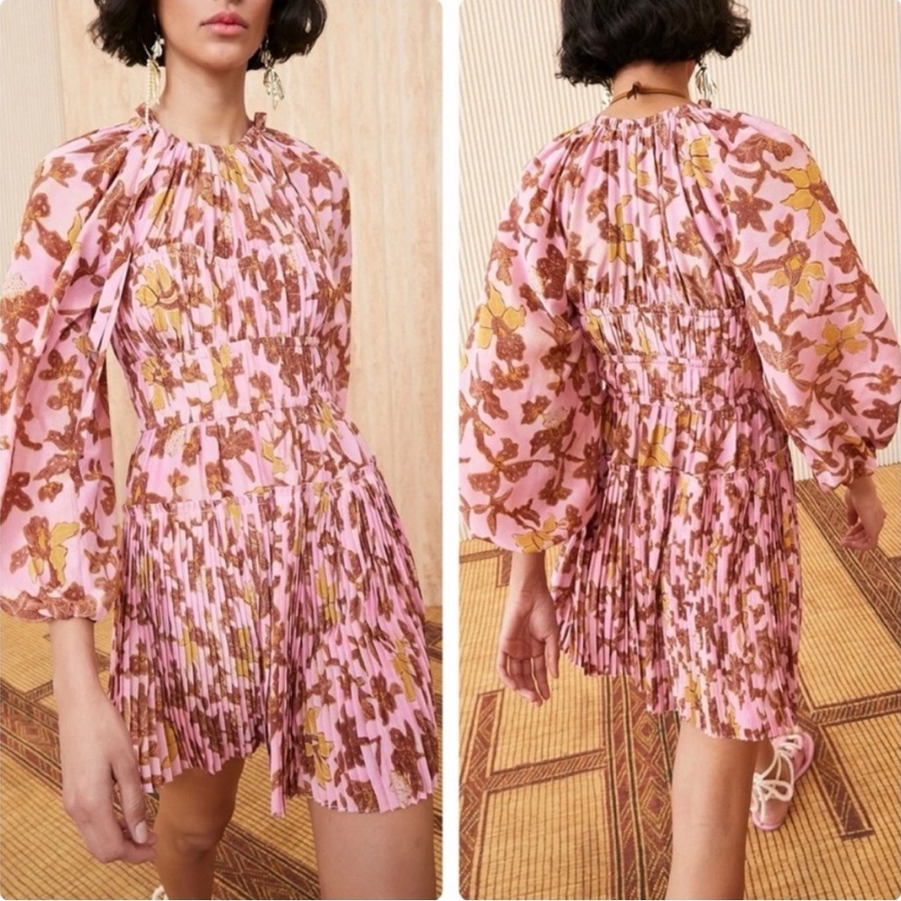 Ulla Johnson Sefia Silk Floral Dress